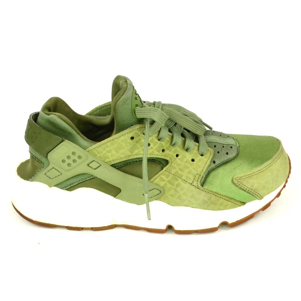 Nike Huarache Run Premium Women's Size 8 Green Athletic Running Sneakers